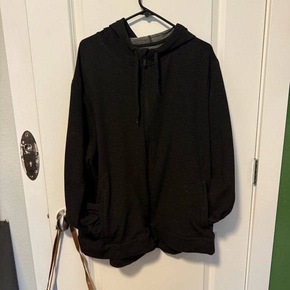 All in Motion Black and Gray Zip Up Hoodie - Picture 1 of 4